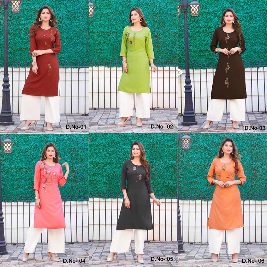 Rayon Beauty Wholesale Kurti Catalog Set Rayon Beauty Wholesale Kurti Catalog Set
